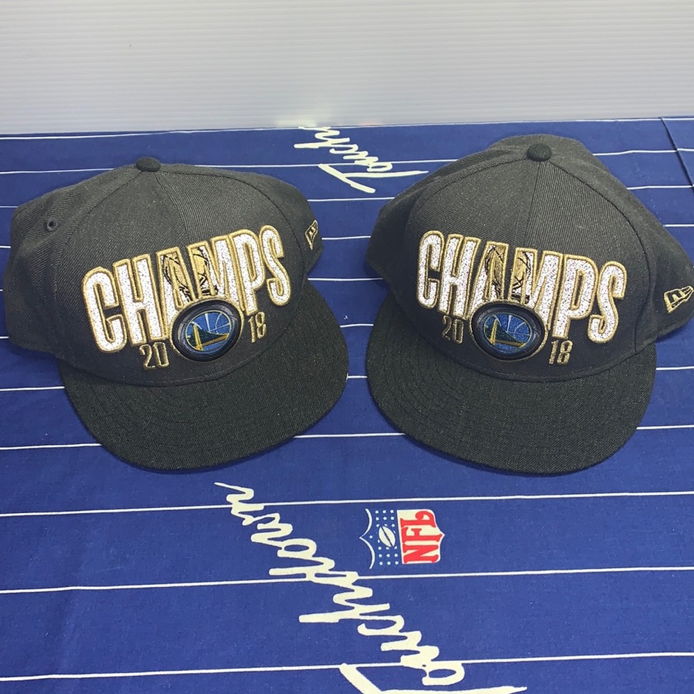 Pair Golden State Warriors 2018 Championship Hats